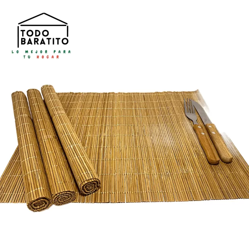 SET 4 INDIVIDUALES BAMBU 40CM x 30CM